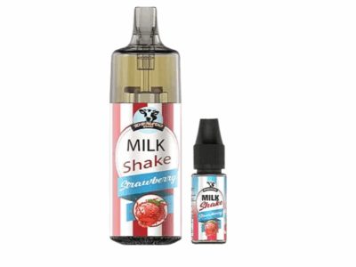 Kit Tornado 10000 800mah 10ml (1x10ml 20mg) Gobar - Fraise Milkshake