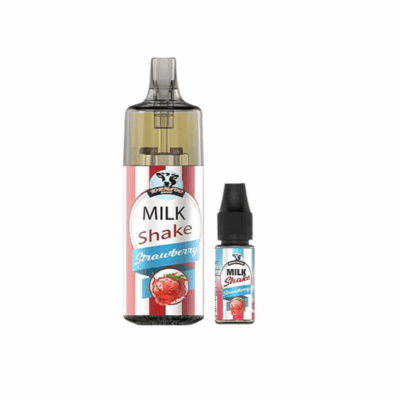 Kit Tornado 10000 800mah 10ml (1x10ml 20mg) Gobar - Fraise Milkshake