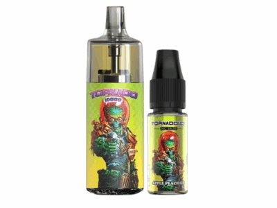 Kit Tornado 10000 800mah 10ml (1x10ml 20mg) Gobar - Pêche Pomme Glacé
