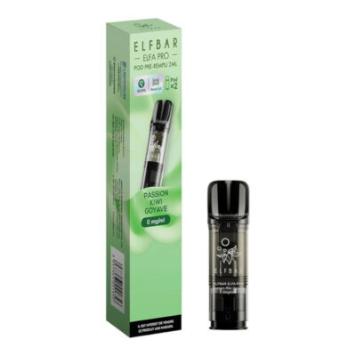 Pack de 2 Pods ELFA Pro 2ml 00mg ElfBar - Passion Kiwi Goyave