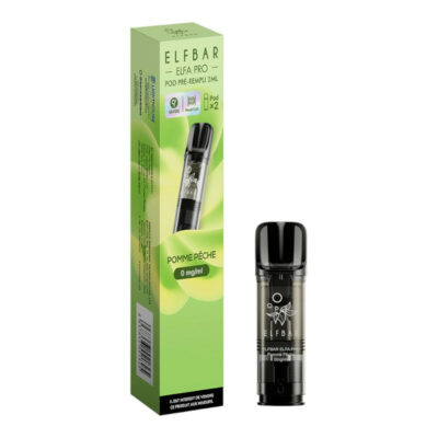 Pack de 2 Pods ELFA Pro 2ml 00mg ElfBar - Pomme Pêche