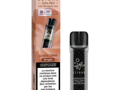 Pack de 2 Pods ELFA Pro 2ml 10mg ElfBar - Classic Crème