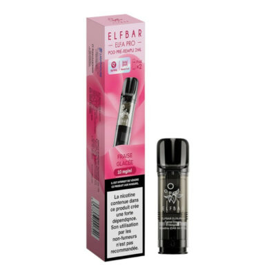Pack de 2 Pods ELFA Pro 2ml 10mg ElfBar - Fraise Glacée