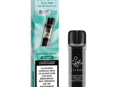 Pack de 2 Pods ELFA Pro 2ml 10mg ElfBar - Menthe Verte
