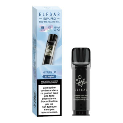 Pack de 2 Pods ELFA Pro 2ml 10mg ElfBar - Myrtille