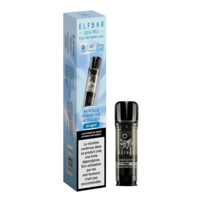 Pack de 2 Pods ELFA Pro 2ml 10mg ElfBar - Myrtille Framboise acidulées