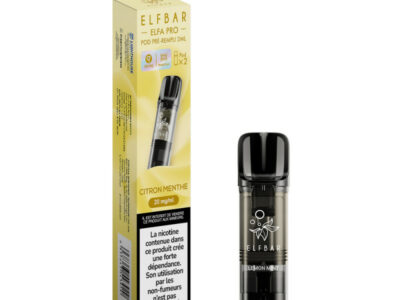 Pack de 2 Pods ELFA Pro 2ml 20mg ElfBar - Citron Menthe