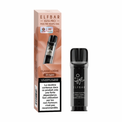 Pack de 2 Pods ELFA Pro 2ml 20mg ElfBar - Classic Crème