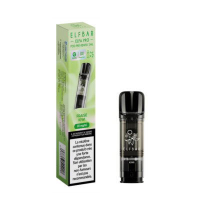 Pack de 2 Pods ELFA Pro 2ml 20mg ElfBar - Fraise Kiwi