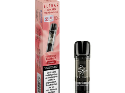 Pack de 2 Pods ELFA Pro 2ml 20mg ElfBar - Framboise Pastèque