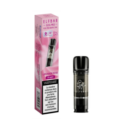 Pack de 2 Pods ELFA Pro 2ml 20mg ElfBar - Limonade Rose