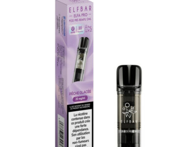 Pack de 2 Pods ELFA Pro 2ml 20mg ElfBar - Pêche Glacée