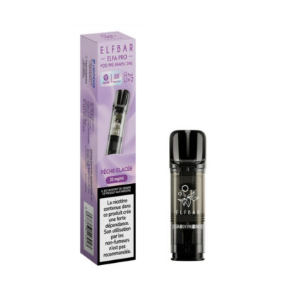Pack de 2 Pods ELFA Pro 2ml 20mg ElfBar - Pêche Glacée