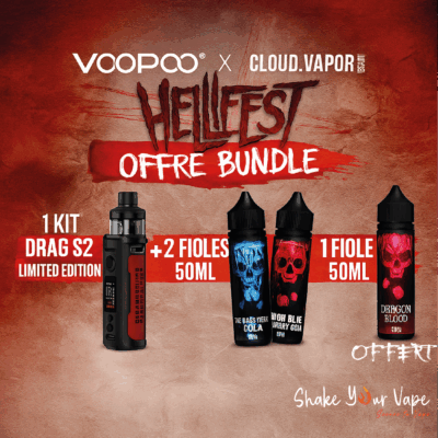 Bundle Kit Drag S2 Limited Edition Voopoo + 3 x 50ml Hellfest Cloud Vapor