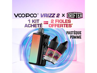 Offre Vrizz 2 voopoo Sunrise Green + 2x10mL Drifter