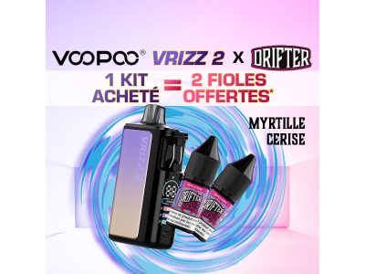 Offre Vrizz 2 voopoo Sunset Purple + 2x10mL Drifter